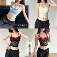 ราคา เสื้อสายเดี่ยวผ้าตาข่ายสายเดี่ยวแขนกุด สไตล์เรียบง่าย (27174344330)