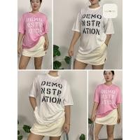 ราคา ชุดเซ็ทฤดูร้อน เสื้อยืดตัวอักษร กระโปรงสั้นเรียบง่าย (26292739045)