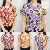 ราคา เสื้อสไตล์เกาหลี ดีไซน์ดอกไม้ เสื้อ สงกรานต์ ผู้หญิง (25876656842)