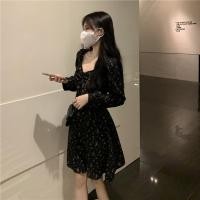 ราคา ชุดเดรสกระโปรงสั้นสไตล์เกาหลี (25705286199)