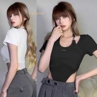 ราคา ชุดบอดี้สูทแขนสั้นเเต่งเว้าเอวสไตล์เซ็กซี่ (25410940420)