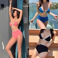 ราคา Bikini พร้อมส่ง3สี ทูพีช บิกินี่ ชุดว่ายน้ำ ตัดขอบขาว บราเสริมฟองน้ำ กางเกงเอวสูง สไตล์เกาหลี (25363701118)