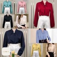 ราคา เสื้อชีฟอง ทรงเสื้อสุภาพ แขนยาวเรียบร้อย ใส่ทำงาน (24502964123)