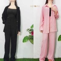 ราคา ชุดเซ็ทสีพื้น 2ชิ้น เสื้อเชิ๊ตแขนยาวทรงหลวม กางเกงขายาว (24213311474)