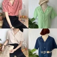 ราคา มีปลายทาง เสื้อชีฟองแขนสั้นผู้หญิง เสื้อเชิ้ตแขนสั้น เสื้อยืดคอปกเเขนสั้น ใส่ทำงาน ใส่เที่ยว (23531162903)