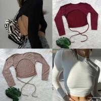 ราคา เสื้อครอปแขนยาว โชว์หลัง เปิดหลังเซ็กซี่มากๆ (22485660010)