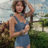 ราคา ชุดว่ายน้ำทูพีช สำหรับสาวอวบลายสก๊อต พร้อมส่ง ใส่สบาย ชุดว่ายน้ำสองชิ้นเเยกเก็บพุง (20973256071)