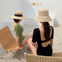 ราคา ชุดว่ายน้ำวันพีช แขนสั้นคอกว้าง ดีไซน์โชว์หลังสุดแซ่บ ชุดว่ายน้ำวันพีชสีพื้นๆ ชุดว่ายน้ำเเฟชั่น (20171471296)