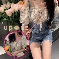 ราคา เสื้อลายดอกไม้แขนตุ๊กตาน่ารัก (19367473699)