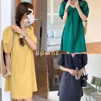 ราคา มินิเดรสคุณผู้ญิงทรงตรง เดรสกระโปรงสั้น สินค้ามีพร้อมส่ง ชุดเดรส ผ้าคอตตอน ทรงหลวม (18276585971)