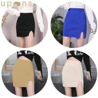 ราคา กระโปรงผู้หญิง แฟชั่นสไตล์เกาหลี กระโ รงเอวสูง ดีเทลผ่าหน้าทรงเอ (15395827502)