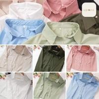 ราคา เสื้อครอปเชิ้ตแขนยาว สีพื้น ทรงสวยแมตช์ง่ายมาก (25912857357)
