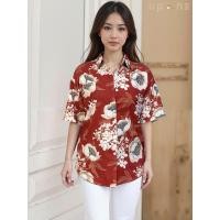 ราคา เสื้อเชิ้ตแขนสั้น ลายดอกไม้ เสื้อฮาวาย เสื้อแขนสั้นสไตล์อเมริกัน (57902002629)