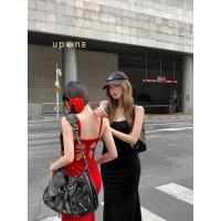 ราคา เดรสลายผีเสื้อ เปิดหลังเข้ารูป ทรงยาวหรู (43913246061)