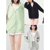 ราคา เสื้อแขนยาวมีฮูด กันหนาวได้ดี มีซิป ทรงกว้าง (43525124706)