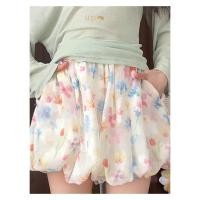 ราคา กางเกงกระโปรงลายดอกเอวสูง ผ้าบางเย็น สวมใส่สบาย (42912054219)