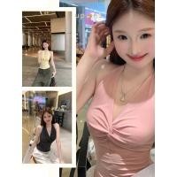 ราคา เสื้อสายเดี่ยวผูกโบว์ วีคอสวย กระชับเอว ใส่แล้วหุ่นเพรียว (41718398097)