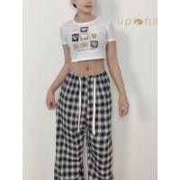 ราคา ชุดเซ็ตแฟชั่น กางเกงผ้าลายสก็อต ดีไซน์ใส่สบาย ใส่เดินเล่นและทำงาน (29541421620)