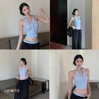ราคา เสื้อแขนกุดสไตล์คอผูก และกางเกงเอวสูง สุดเท่ (28824700063)