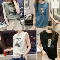 ราคา เสื้อแขนกุดสีทหาร แขนกุด ทรงหลวม ใส่สบาย (28270380219)