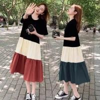 ราคา เดรสสไตล์เกาหลี เสื้อยืด แขนสั้น พรางหุ่นดีเยี่ยม (43509275660)