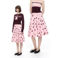 ราคา กระโปรงลายจุดสีแดงยาวปานกลาง สำหรับฤดูใบไม้ร่วงและฤดูหนาว (40123827146)