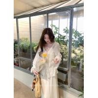 ราคา เสื้อกาrdigan ผ้าแจ็คการ์ด สไตล์เกาหลี เสื้อกันหนาวสำหรับผู้หญิงฤดูใบไม้ร่วง (56500315622)