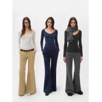 ราคา ฐานยางยืดไหล่คอกว้างแบบวี สีหลากหลาย (53402727098)