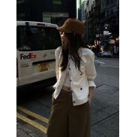 ราคา เสื้อแจ็คเก็ตสีขาวแจ็คเก็ตยีนส์ผู้หญิง 2025 ฤดูใบไม้ร่วงใหม่สไตล์ลูกสาวสุภาพสตรีแจ็คเก็ตด้านบนสั้นพร็อพ (50302290761)