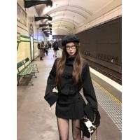 ราคา ชุดเดรสแขนยาวลายสก๊อตย้อนยุค สั้นกระดุมแถวเดียว สำหรับวันร้อน (41374529141)