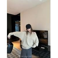 ราคา เสื้อแขนยาวผู้หญิง ทรงใหม่ ไหล่เฉียง ใส่ง่ายสบาย ในสไตล์ฤดูใบไม้ร่วง แบบสวมหัว (41272466187)