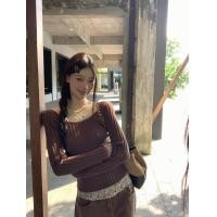 ราคา เสื้อคลุมผู้หญิงสำหรับฤดูหนาว แบบแบรนด์เนม สไตล์ไม่ซ้ำใคร สีน้ำตาลเข้ม พร้อมลายถักสวยงาม (24747311666)