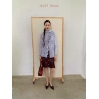 ราคา คาร์ดิแกนแขนยาว ลายพิเศษสีฟ้า ขอบเสื้อแนวทแยง (52451740687)