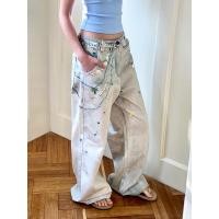 ราคา อเมริกันย้อนยุคดิจิตอลพิมพ์มุกลูกไม้กางเกงยีนส์ผู้หญิง2025ฤดูใบไม้ผลิสาวร้อนการออกแบบความรู้สึก (26084362717)