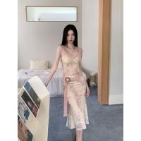 ราคา ฤดูร้อนลูกไม้ท่อบนกระโปรง หางปลา สง่างาม ดีงามชุดสลิงผู้หญิง (43750350059)