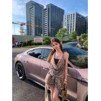 ราคา ชุดกระโปรงหญิงสไตล์โบฮีเมียน ลายสก๊อต ดีไซน์ใหม่สำหรับวันหยุดฤดูร้อน (41161618386)