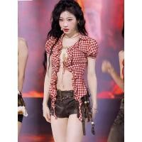 ราคา เสื้อแขนสั้นสไตล์เกาหลี มีลายดอกกุหลาบลูกไม้ เหมาะสำหรับใส่ในฤดูร้อน (27488894274)