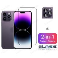 ราคา IPhone 14 กระจกนิรภัยสําหรับ iPhone 14 13 12 11 Pro XR X Xs Max Plus 2 in 1 เลนส์กล้องความคุ้มครองเต็มรูปแบบป้องกันหน้าจอฟิล์มแก้ว (41662424173)