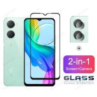 ราคา Vivo Y03TกระจกนิรภัยสําหรับVivo Y03 Y02 Y02s Y02A Y02T Y01 Y38 Y28 Y18 Y17 Y17s Y16 Y15a Y15s Y12s Y12s Y12a Y11 2 ใน 1 ฟิล์มแก้วป้องกันหน้าจอ (41012424339)