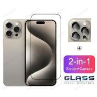 ราคา IPhone 15 Pro MaxกระจกนิรภัยสําหรับiPhone 15 14 13 Plus 12 11 Pro Max 8 7 6 6s Plus 11 12 Mini X XS Max XR 2 in 1 เลนส์กล้องคลุมทั้งหมดฟิล์มป้องกันหน้าจอ (29335347026)