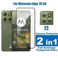 ราคา 2 in1 สําหรับ Motorola Edge 70 5G ป้องกันหน้าจอกระจกนิรภัยสําหรับ Motorola Edge 60 60s Neo Fusion Pro Stylus Edge 2025 2024 2023 2022 Edge 2023 Full Coverage ฟิล์มแก้ว ฟิล์มเลนส์ (46601993444)
