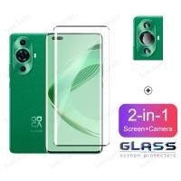 ราคา Huawei Nova 11 Pro ฟิล์มกระจกนิรภัยสําหรับ Huawei Nova 11i 8i 7i 10 9 SE 8 Pro 5T 3i Y61 2 in 1 คลุมทั้งหมดเลนส์กล้องกระจกป้องกันหน้าจอ (42662430936)