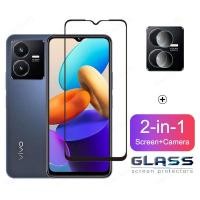 ราคา 2 in 1 Vivo Y22s ฟิล์มกระจกนิรภัยสําหรับ Vivo Y02s Y01 Y35 Y16 Y15A Y15s Y12A Y12s Y21T Y33s V25e V23 V23e Y73 Y76 V25 Pro 5G ฟิล์มแก้ว (41362424346)