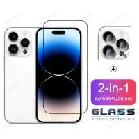 ราคา IPhone 14 ProกระจกนิรภัยสําหรับiPhone 13 15 12 11 Pro Max 8 7 6 6s Plus X XR XS Max SE 2020 2022 2 in 1 เลนส์กล้องกระจกคลุมทั้งหมดฟิล์มป้องกันหน้าจอ (28289742712)
