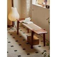 ราคา เก้าอี้สตูลยาวย้อนยุคสไตล์นอร์ดิก Waggifeng ใช้ในครัวเรือนเก้าอี้เปลี่ยนรองเท้าไม้เนื้อแข็งนักออกแบบห้องนอนยุคกลางเก้าอี้สตูลปลายเตียงถักด้วยเชือก (27535441209)