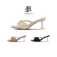 ราคา SIRENA รองเท้าหนังแท้ ส้น 2 7 นิ้ว รุ่น STELLA รองเท้าแตะส้นสูง (20469556801)