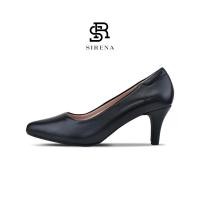 ราคา SIRENA รองเท้าหนังแท้ ส้น 3 นิ้ว รุ่น BELLE สีดำ รองเท้าคัทชูผู้หญิง (8609449327)