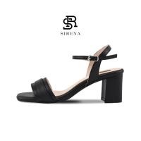 ราคา SIRENA รองเท้าหนังแท้ พร้อมเครื่องประดับ ส้น 2 25 นิ้ว รุ่น KENDALL สีดำ รองเท้าแตะส้นสูง (21151809838)