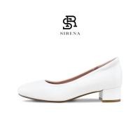 ราคา SIRENA รองเท้าหนังแท้ ส้น 1 5 นิ้ว รุ่น ARIEL สีขาว รองเท้าคัทชูผู้หญิง (23570818350)