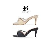 ราคา SIRENA รองเท้าหนังแท้ ส้น 3 นิ้ว รุ่น LEXIE รองเท้าแตะส้นสูง (27510407971)